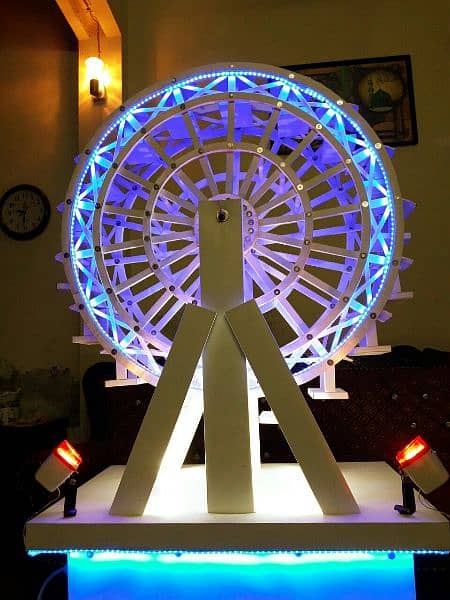 Handcrafted Cardboard Ferris Wheel with Lights and Sound System 1