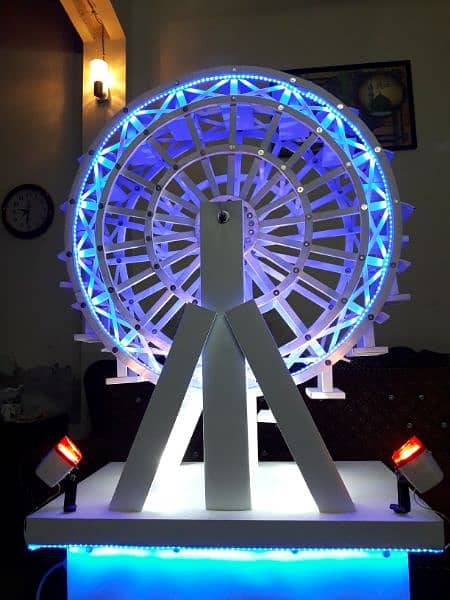 Handcrafted Cardboard Ferris Wheel with Lights and Sound System 4