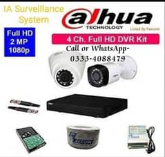 2 and 4 cameras complete setup Dahua and hikvision 0