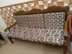 wooden five seater sofa