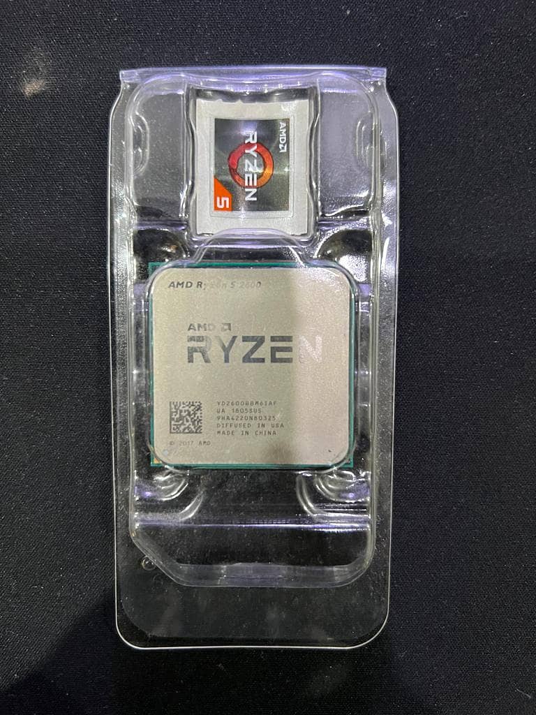 AMD Ryzen 2600 WITH ORIGNAL WRAITH STEALTH COOLER AM4 0