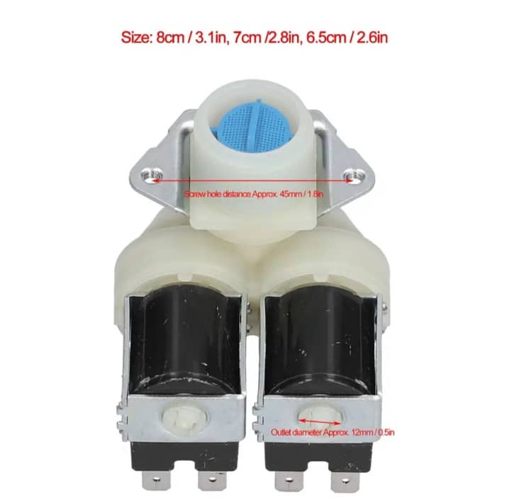 Washing machine water Inlet valve solenoid double head delivery avail 2