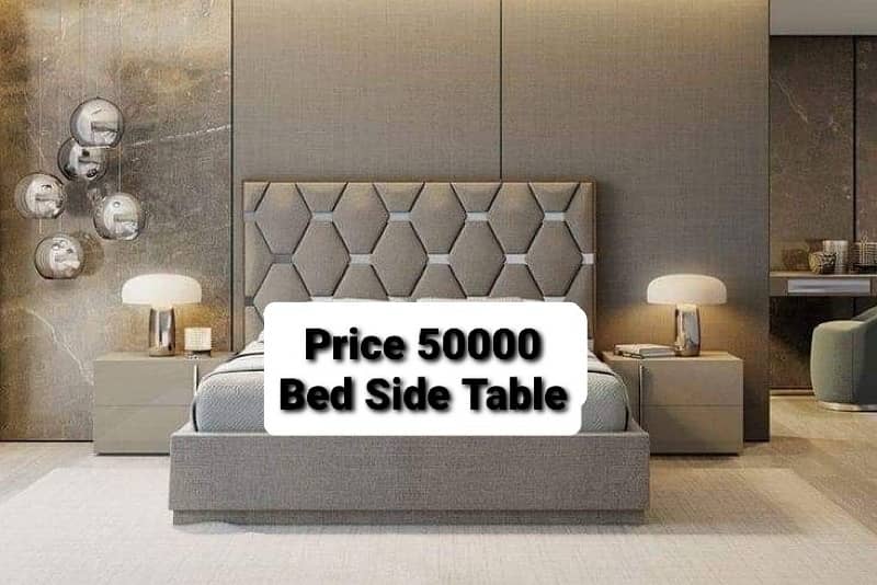 wooden bed/poshish bedset/king size bed/bed with side table 4