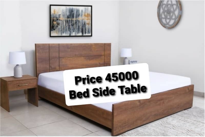 wooden bed/poshish bedset/king size bed/bed with side table 10