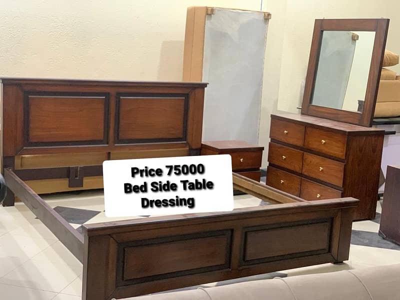 wooden bed/poshish bedset/king size bed/bed with side table 14