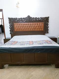 bed set with side tables for sale