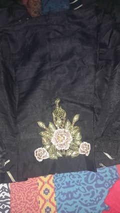 Agha noor  4 piece organza dress black  urgent sale