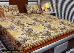 *Product Name*: 3 Pcs Cotton Printed Double Bedsheet