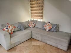 New Corner Sofa 7 seater  L shaped with cusions