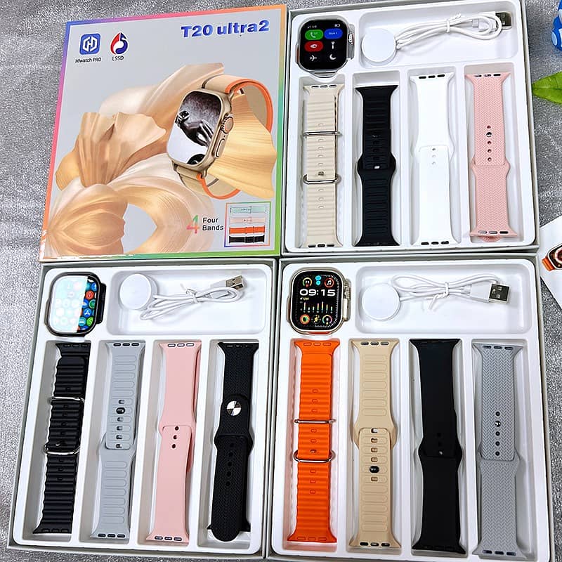 Smart Watches High Quality with Multi Staps Watch 9 t900 ultra 7 in 1 2