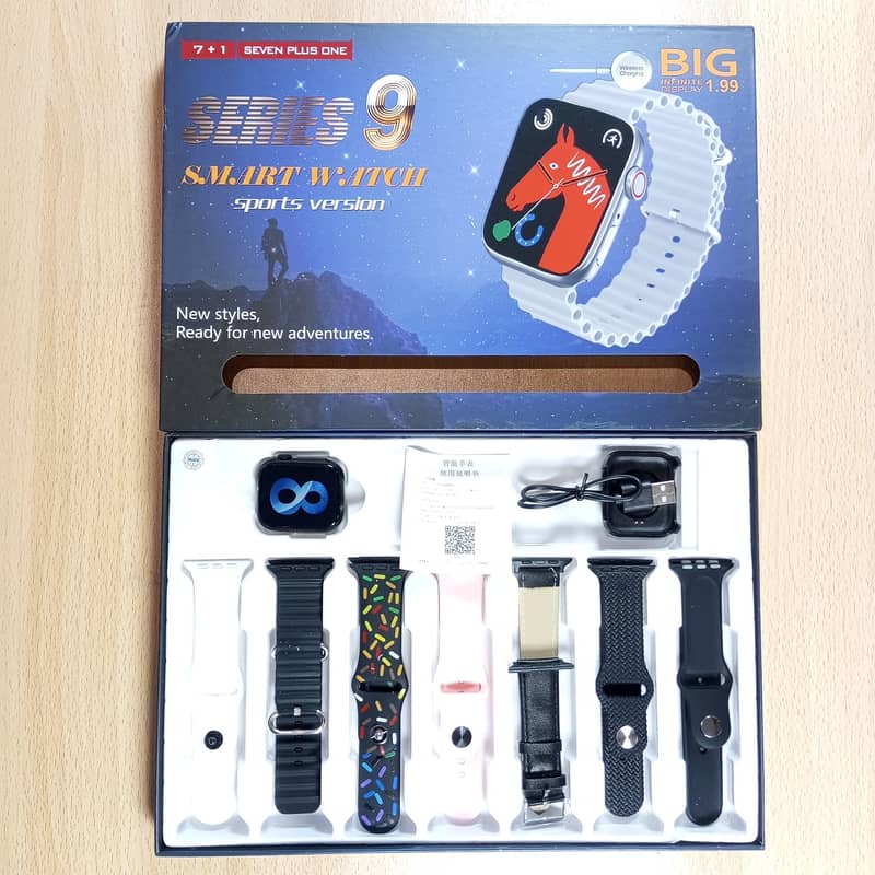 Smart Watches High Quality with Multi Staps Watch 9 t900 ultra 7 in 1 10