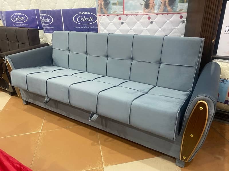 sofa cum bed (2in1)(sofa+bed)( master Molty foam )(10 years warranty ) 2