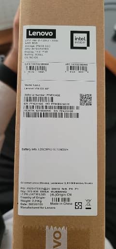 Lenovo Core i5 12th Generation 8GB 256GB 14 inch Box Pack
