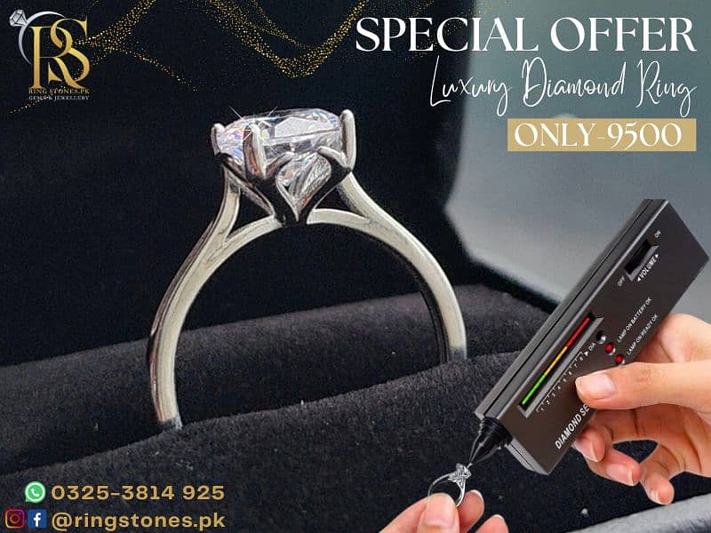 Best Gift Your Love Ones Original Moissanite Diamond Ring 3