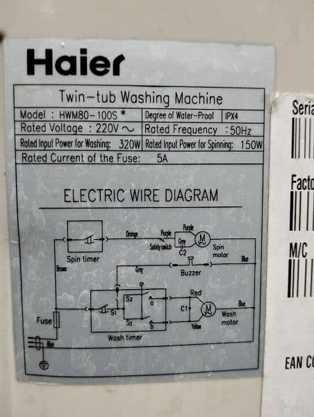 Haier washing and dryer HWM80-100S 1