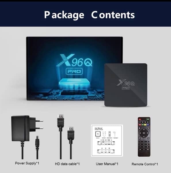 X96Q Pro 4k 4GB / 64GB Andriod Smart TV Box 2023 Model Andriod 12:0 6