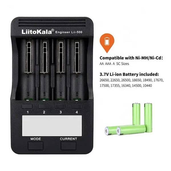 Liitokala Lii-500 LCD lithium battery Charger and Capacity Tester 1