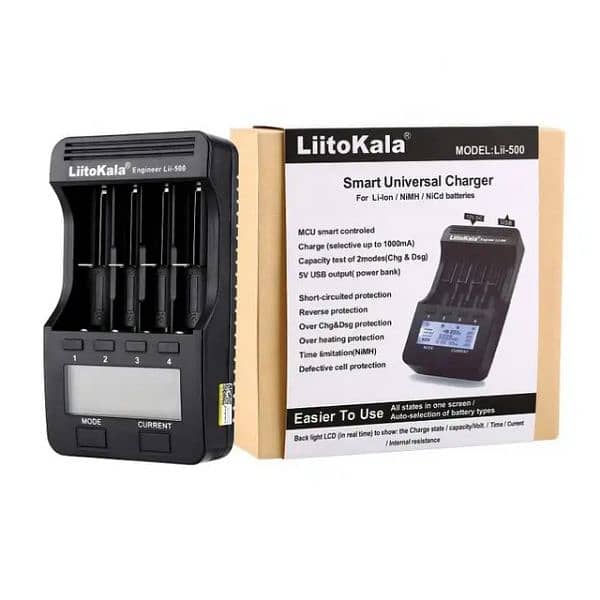 Liitokala Lii-500 LCD lithium battery Charger and Capacity Tester 2