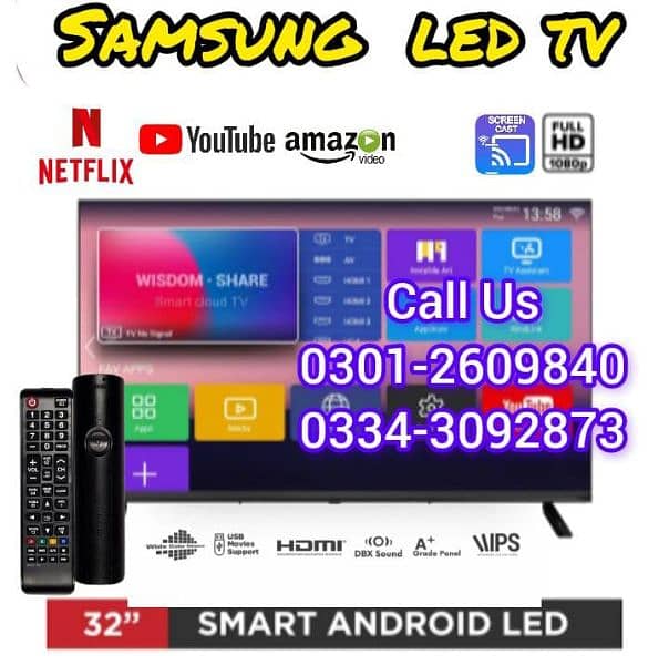 LED TV 32" INCH SAMSUNG ANDROID 4K UHD 0