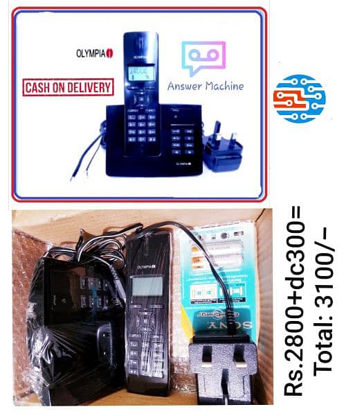 Digital PTCL Landline Cordless / Wireless Telephone. 2