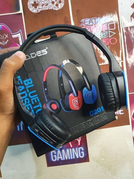 Sades Bluetooth Headset D201 With Box And Cable 3