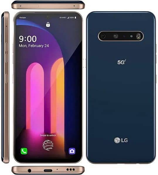 LG v60 5G. full 10 by 10 condition 8/128 Dual Sim / online Punched. . 0