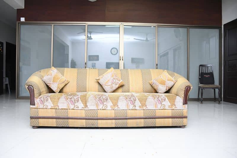 7 Seater Sofa with new sofa seat and cover 4