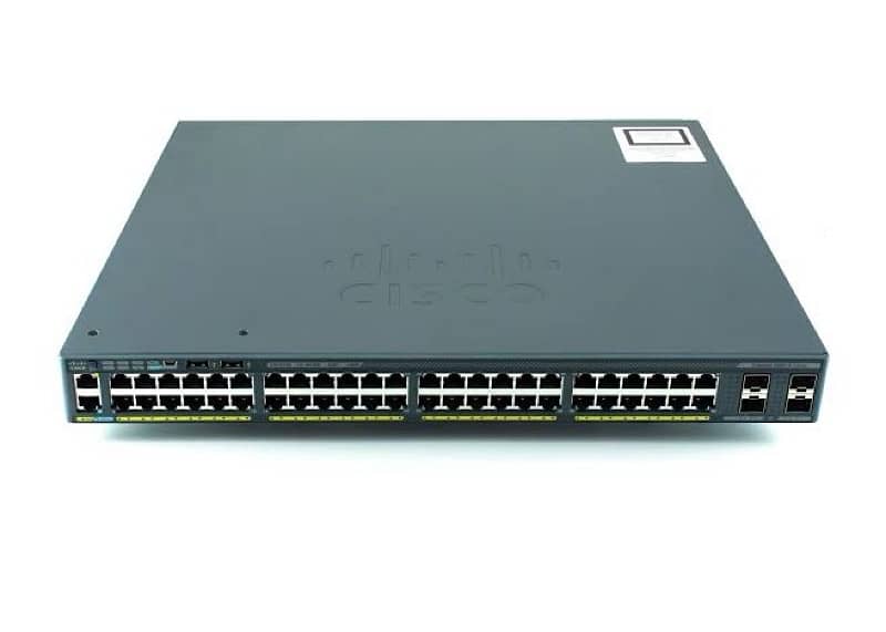 Cisco WS-C2960X-48FPS-L 48Ports All Gigabit POE with 4 SFP uplinks 0