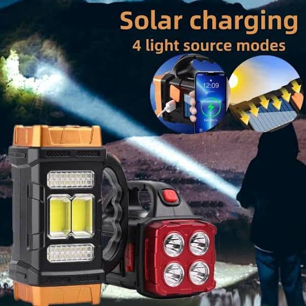USB portable solar light with power Bank (Free Home Delivery) 1