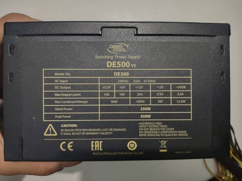 Deepcool 500watt De 500v2 sealed supply with box 0