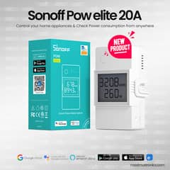 Sonoff Elite 20A POW smart wifi energy moniter for heater geyser AC