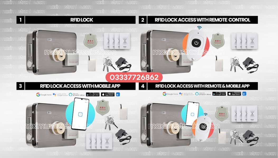 RF ID Smart wifi or remote Electric lock ewelink 433m home office use 1