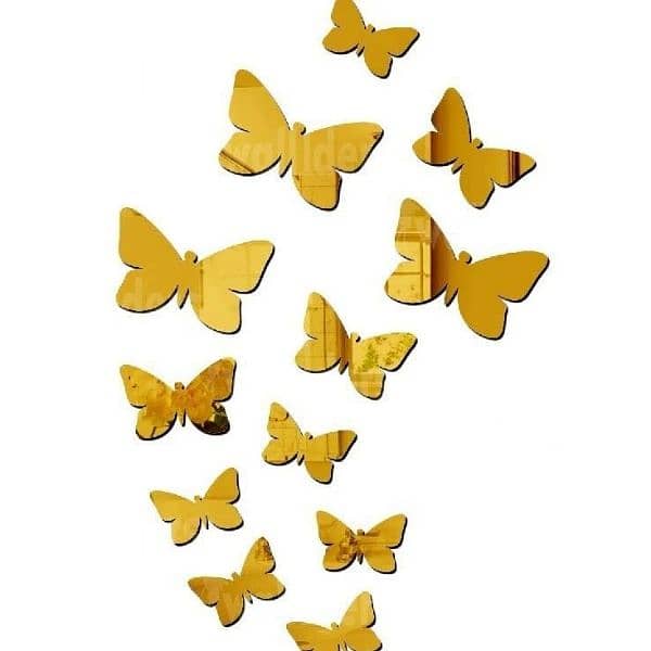 Butterfly Mirror Wall stickers, pack of 26 1