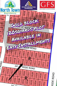 NORTH TOWN RESIDENCY PHASE 1 GOLD BLOCK 120sqyards plot