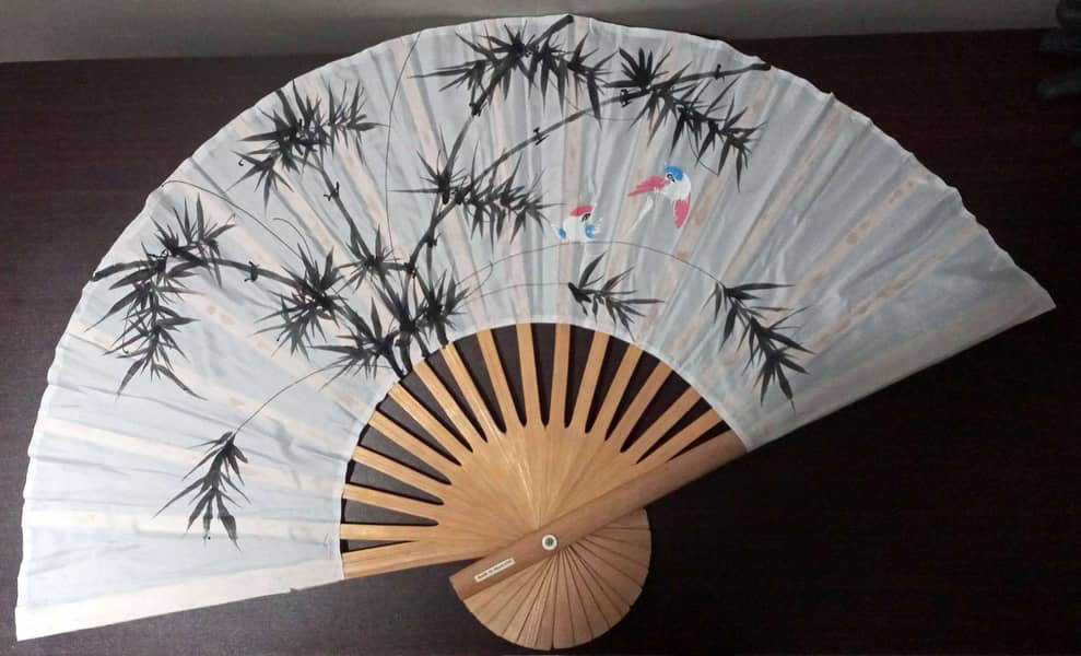 Large Hanging Fan -330$- Chinese Decorative Fan - Antique Folding Fan 1