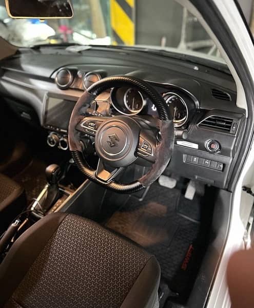 Carbon fiber Alcantra steering cover. . 1