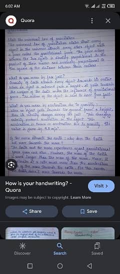 hand writteng assignment work