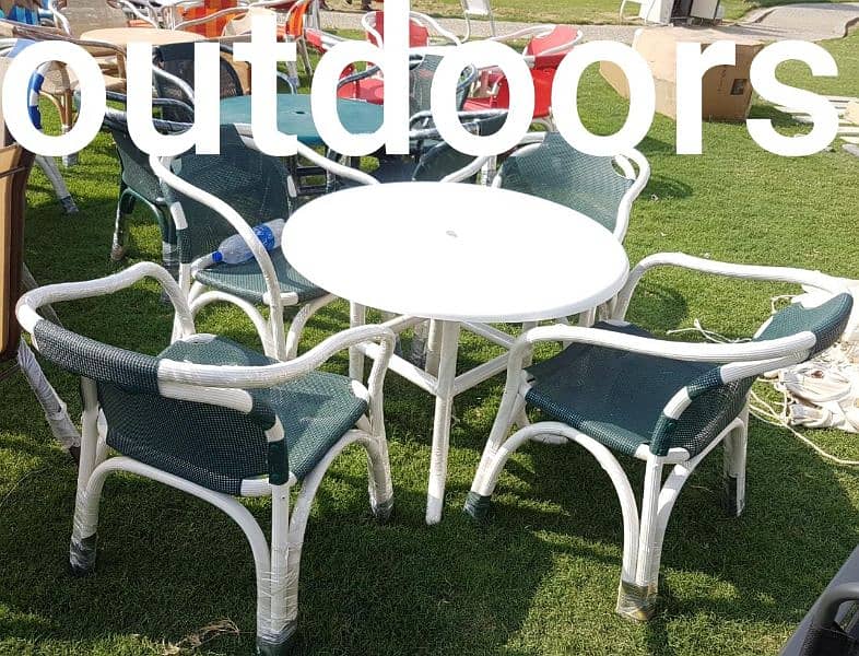 Round Dining Table/Dining UPVC chairs/restaurants furniture/Lawn chair 18