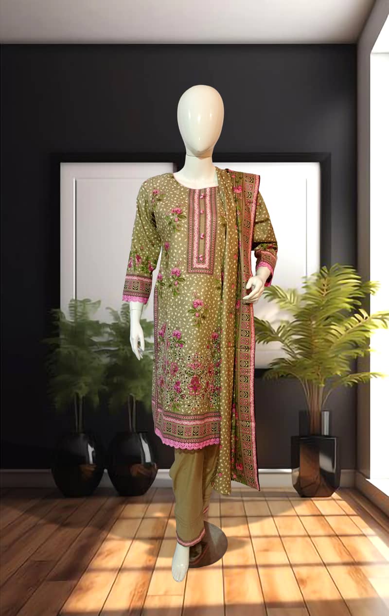 Lawn Embroidered Chikankari 3PC –Ready to Wear 2
