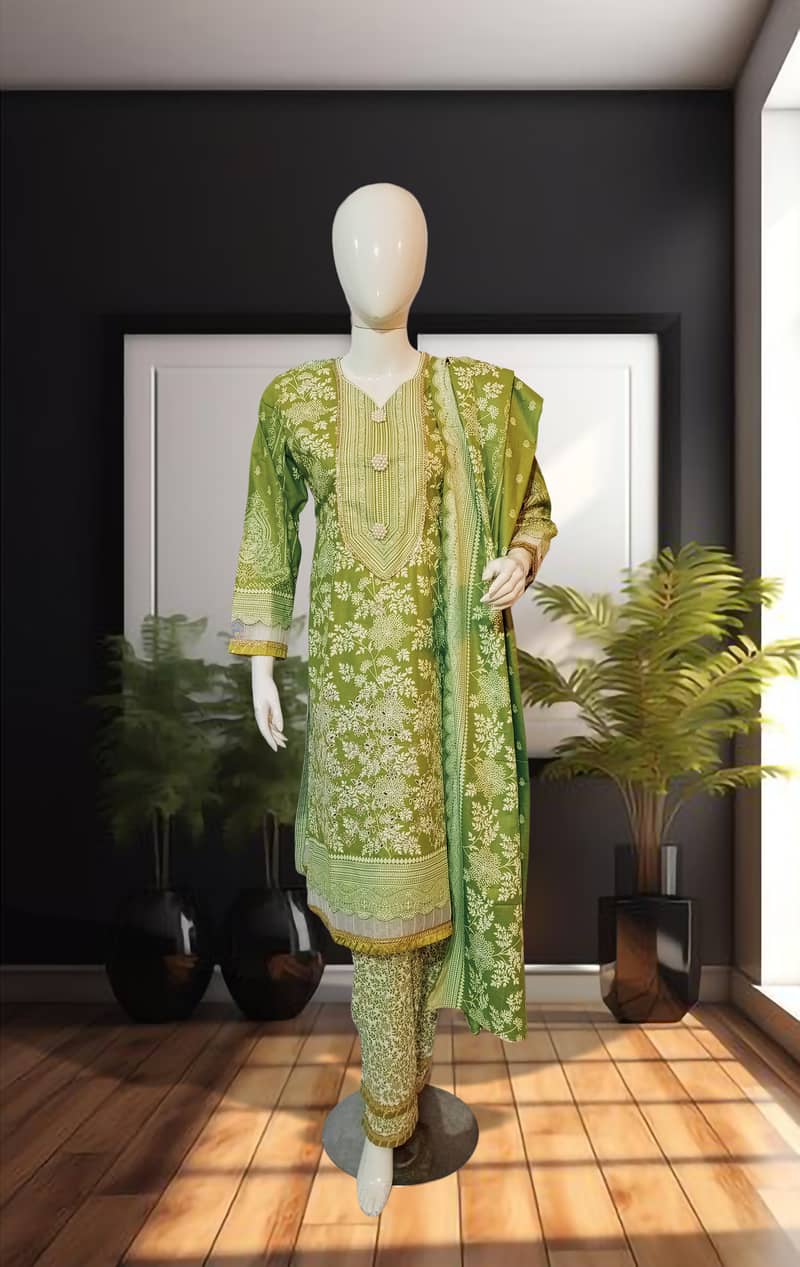 Lawn Embroidered Chikankari 3PC –Ready to Wear 5
