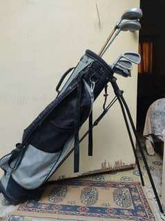 Left hand Sunday Golf kit with bag