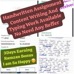 Handwritten Assignment Content Writing And Typing Work Available