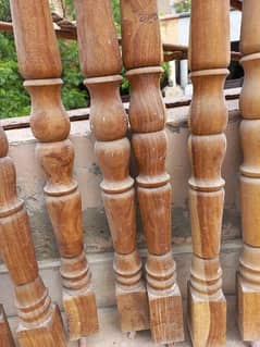wood stairs railing