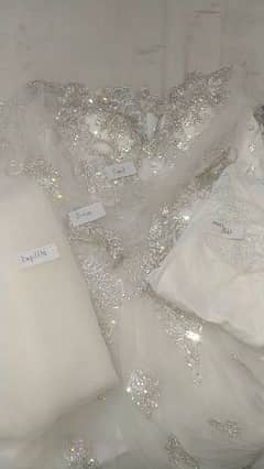 Fairy Frock silver embroidery contact 03042070487 0