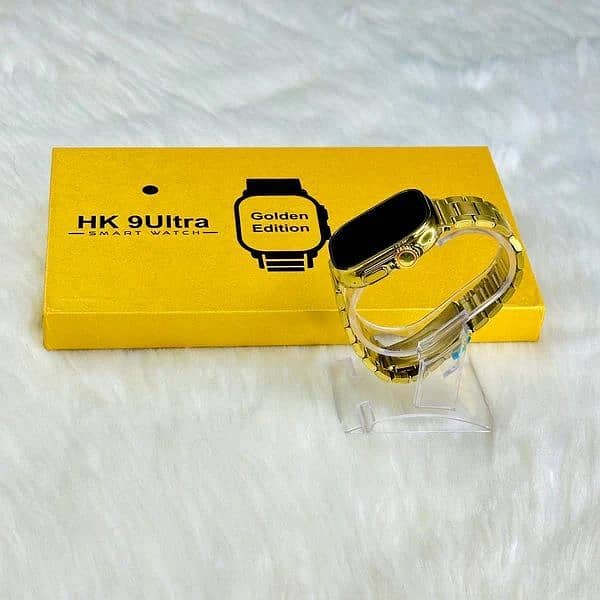 Hk9 Ultra Golden Edition Big 2.2 Infinite Display Smart Watch 0