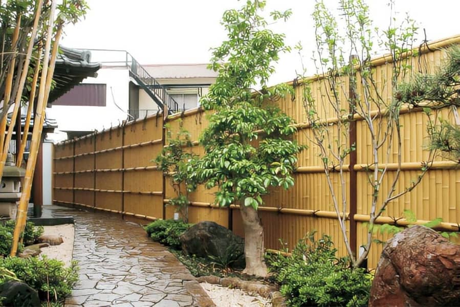 Bamboo Wall Design - Jaffri Shades - Waterproof Bamboo Roof 16