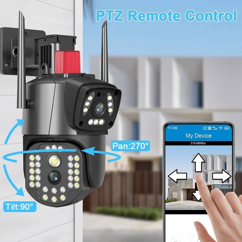 6MP PTZ IP Camera Security WiFi Camera Dual Lens Camera 5