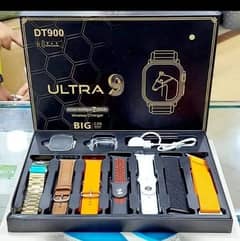 DT 900 7 In 1 Strap Ultra 9 Smart Watch - 49MM Dial - Full Touch