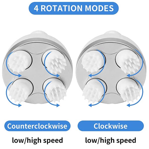 Head Scalp Massager Rechargeable 3D Rotate Wireless Full Body Massager 2