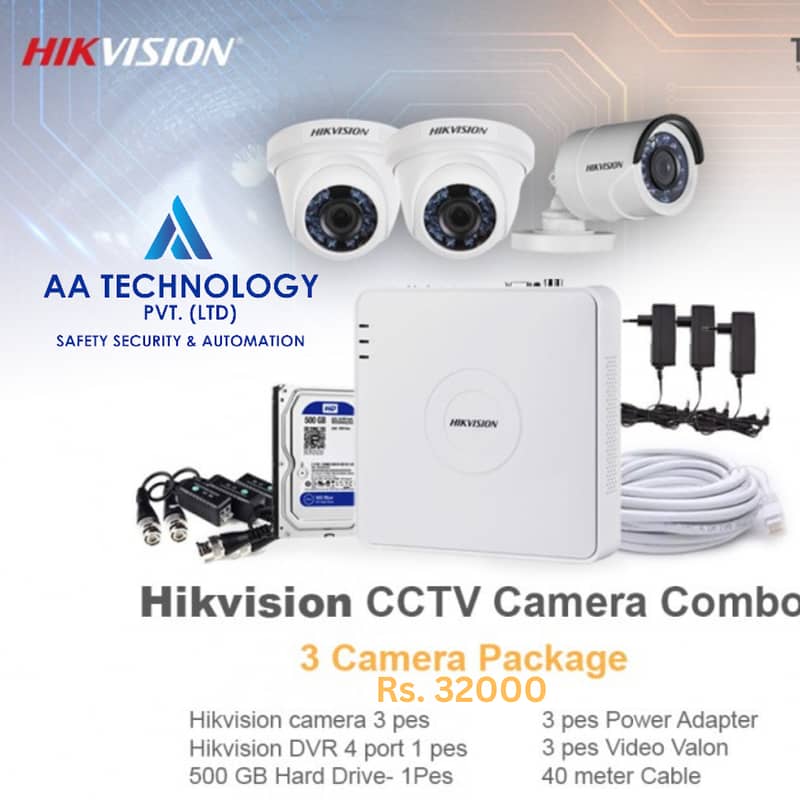 3 hikvision  dahua Cameras Package 0